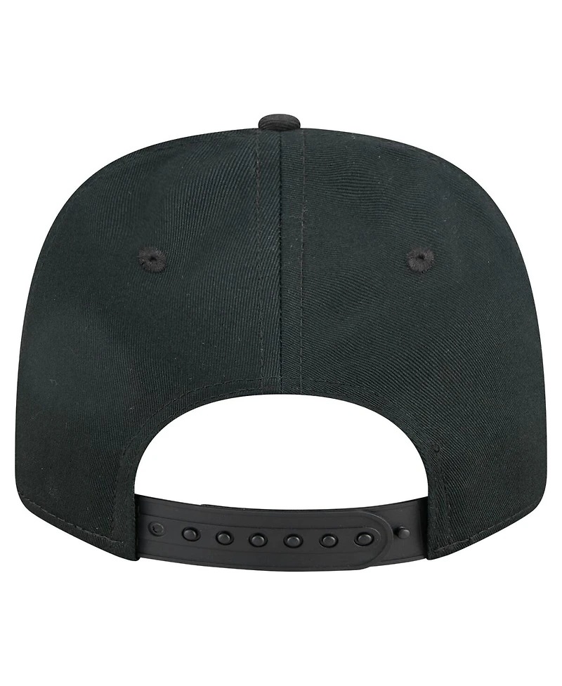 New Era Men's Black Las Vegas Raiders Chant 9SEVENTY Stretch-Snap Hat