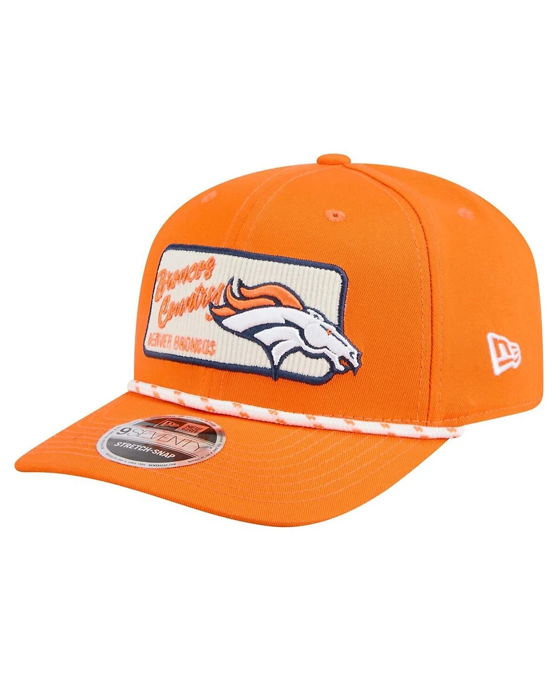 New Era Men's Orange Denver Broncos Chant 9SEVENTY Stretch-Snap Hat