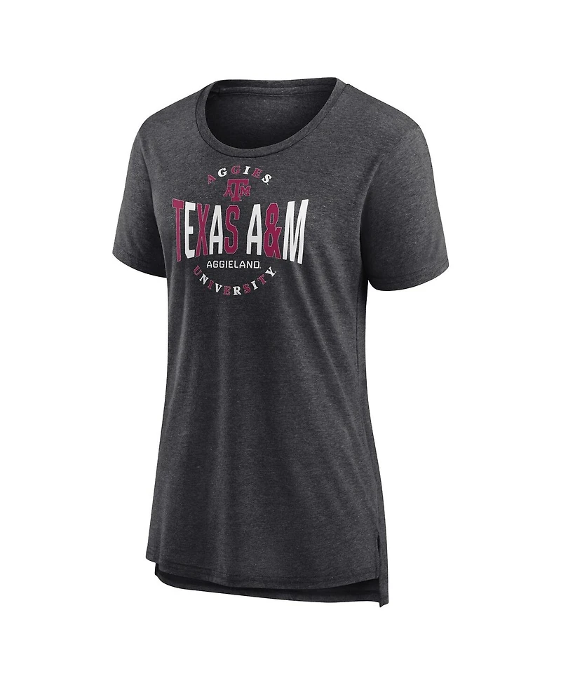Fanatics Women's Black Texas A&M Aggies True Classics Break It Down Tri-Blend T-Shirt