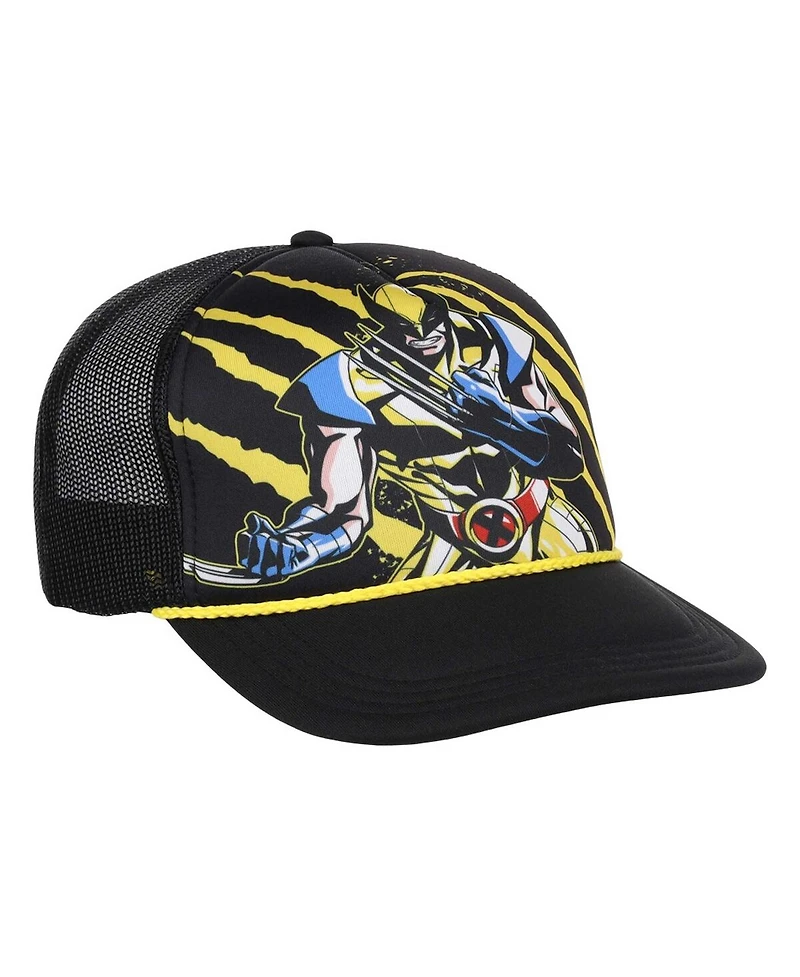 Lids Men's Black Wolverine Big Front Foam Trucker Adjustable Hat