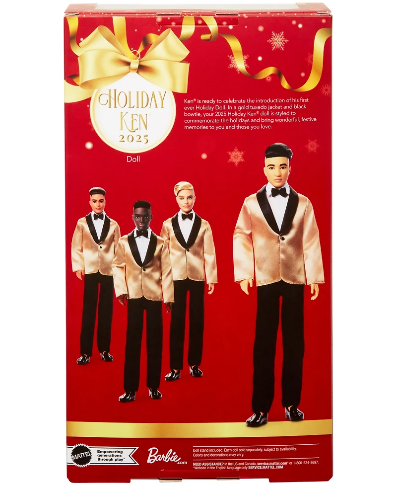 Barbie 2025 Holiday Ken Doll- Black Hair