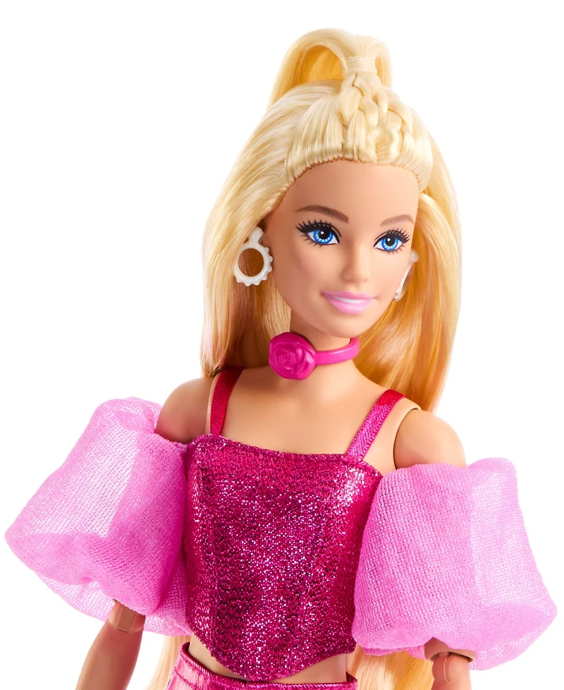 Barbie Deluxe Style Fashion Doll 5 in Metallic Pink Outfit with Corset Top and Accessories