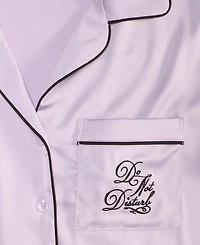 I.n.c. International Concepts Women's Printed Satin Long Pajama Set, Macy's Exclusive