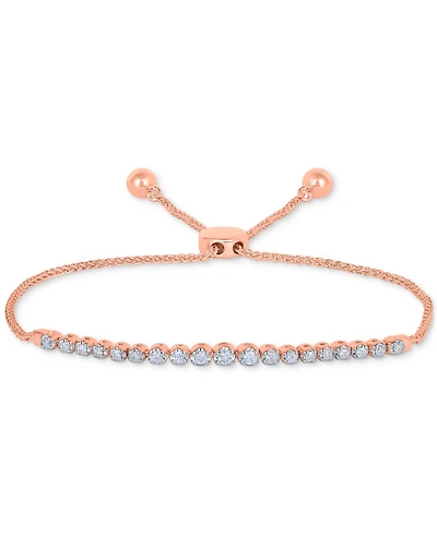 Diamond Bolo Bracelet (1/4 ct. t.w.) in 10k Gold or 10k Rose Gold