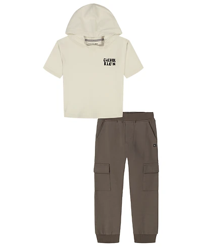 Calvin Klein Baby Boys 2-Piece Hoodie and Cargo Joggers Set