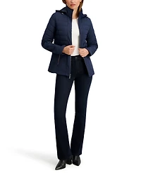 Nautica Women's Fleece-Lined Hooded Softshell Coat