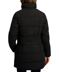 Nautica Women's Faux-Fur-Trim Hooded Puffer Coat