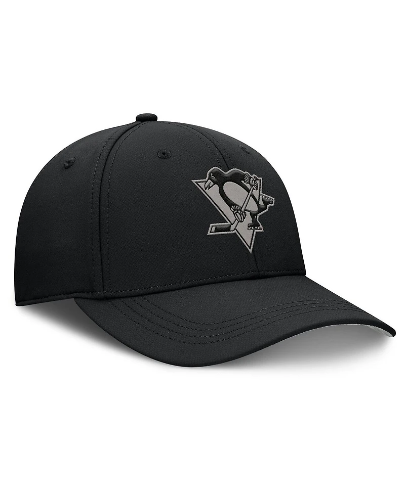 Fanatics Men's Black Pittsburgh Penguins Homage Adjustable Hat
