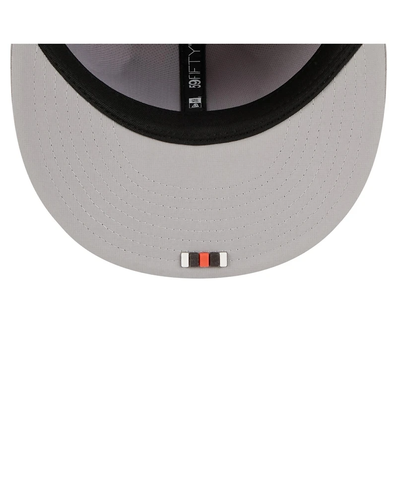 New Era Men's Gray Cleveland Browns 2025 Sideline 59FIFTY Fitted Hat