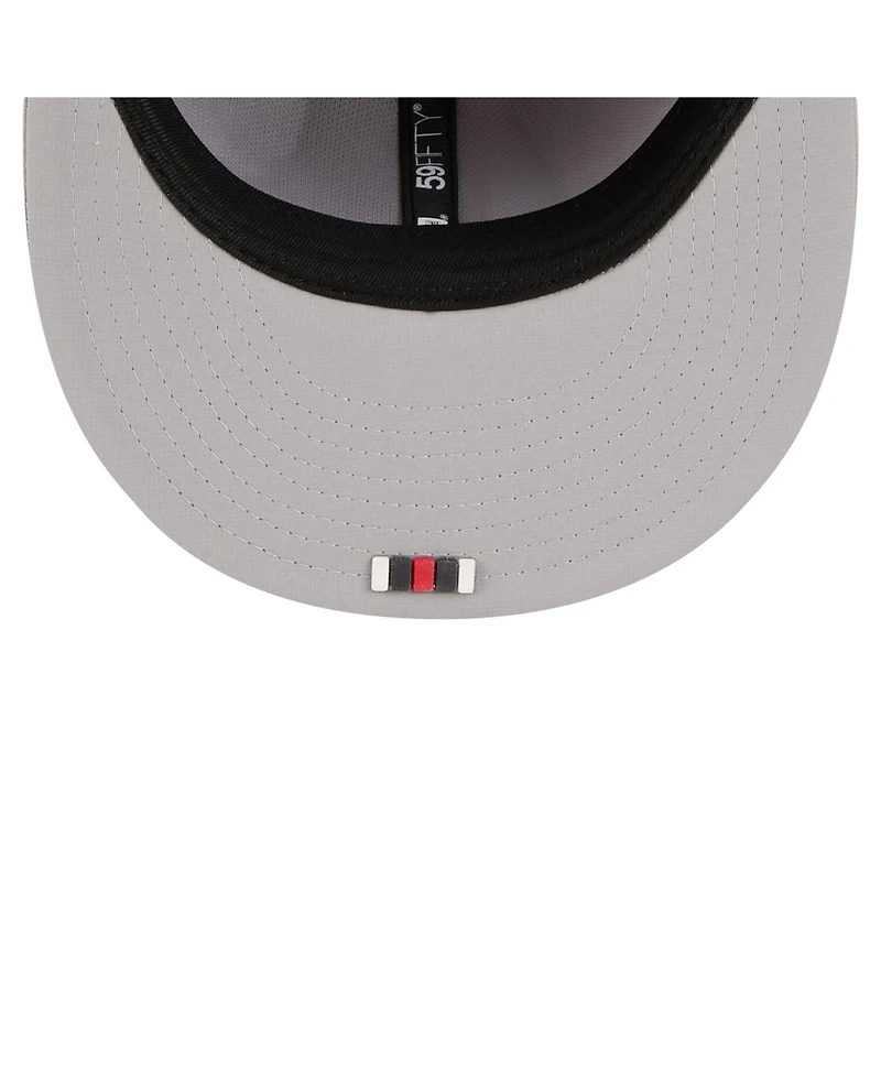 New Era Men's Gray Houston Texans 2025 Sideline 59FIFTY Fitted Hat