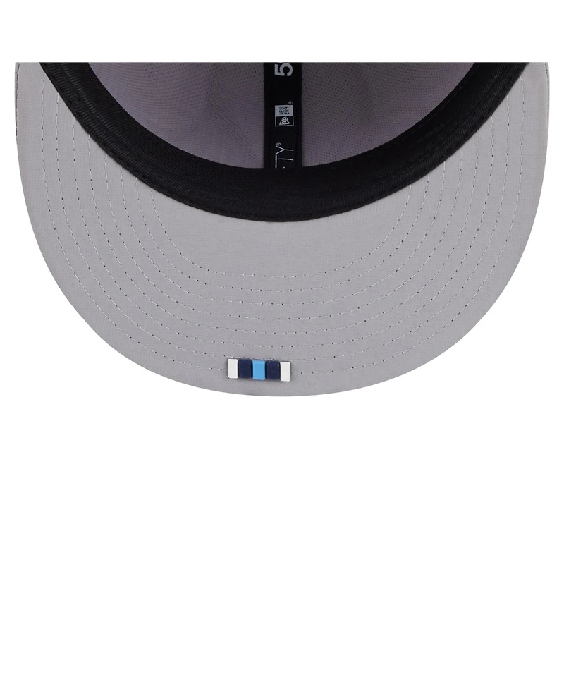 New Era Men's Gray Tennessee Titans 2025 Sideline 59FIFTY Fitted Hat