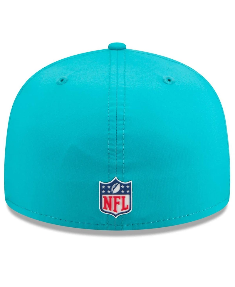 New Era Men's Aqua Miami Dolphins 2025 Sideline 59FIFTY Fitted Hat