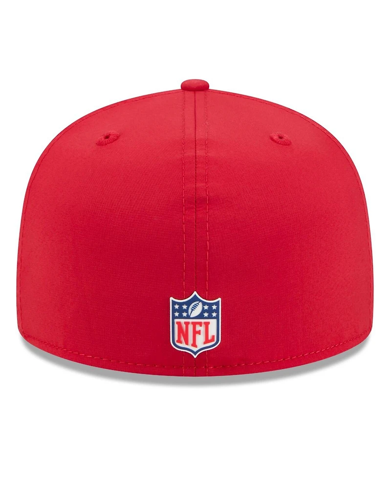 New Era Men's Scarlet San Francisco 49ers 2025 Sideline 59FIFTY Fitted Hat