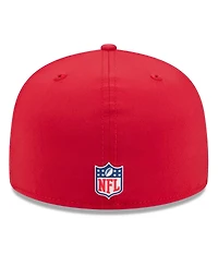 New Era Men's Scarlet San Francisco 49ers 2025 Sideline 59FIFTY Fitted Hat