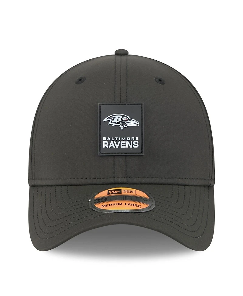 New Era Men's Black Baltimore Ravens 2025 Sideline 39THIRTY Flex Hat