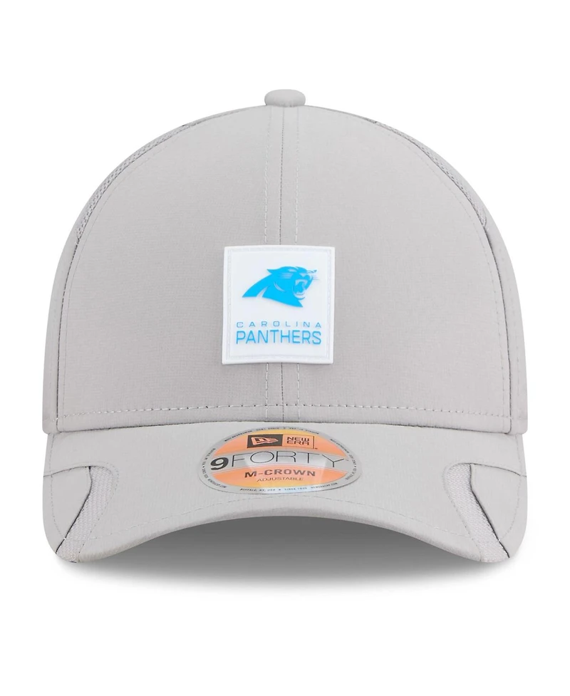 New Era Men's Gray Carolina Panthers 2025 Sideline M-crown 9FORTY Adjustable Hat