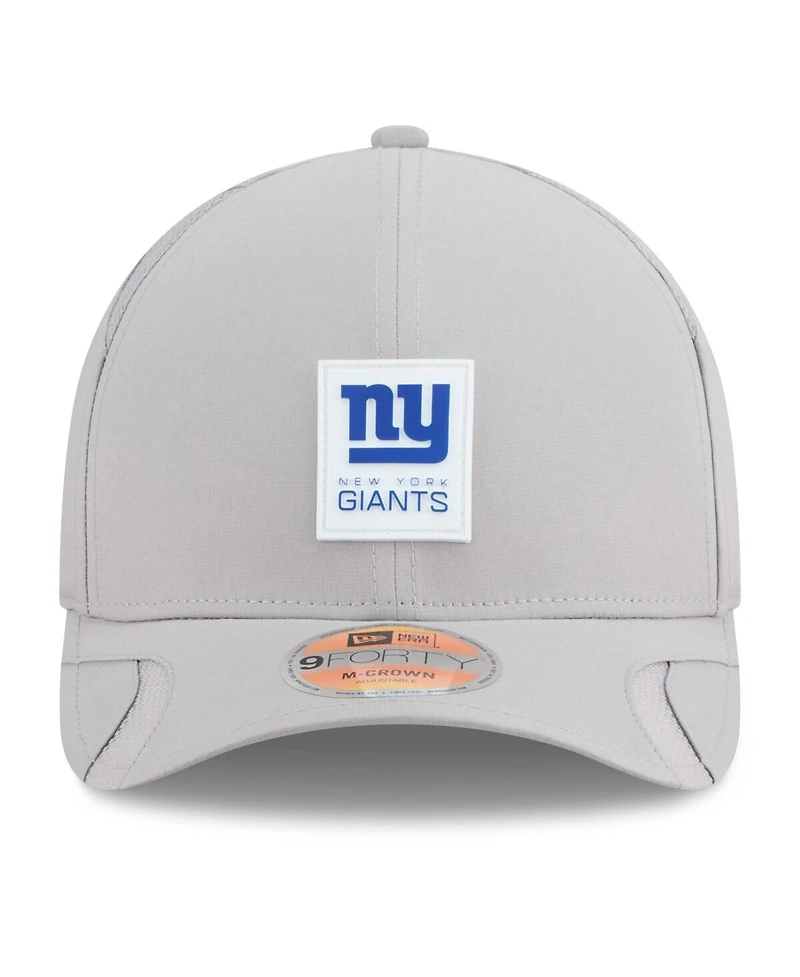 New Era Men's Gray New York Giants 2025 Sideline M-crown 9FORTY Adjustable Hat