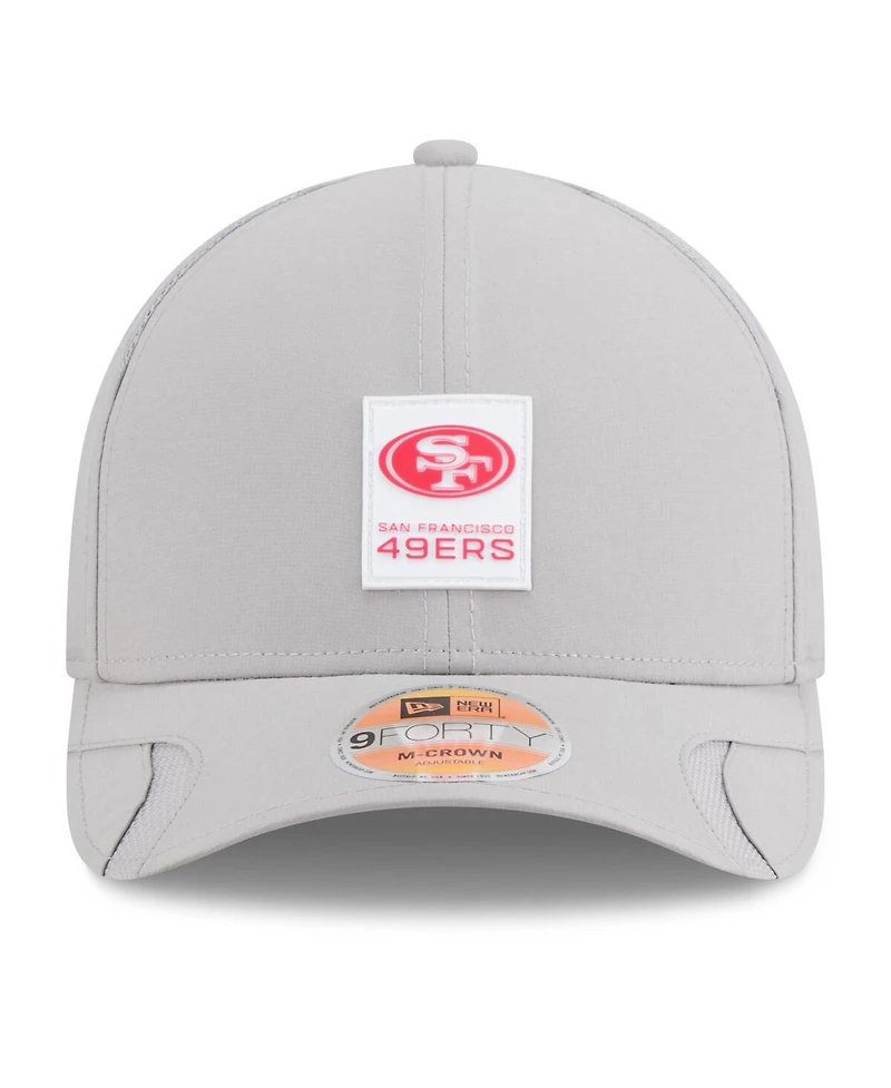 New Era Men's Gray San Francisco 49ers 2025 Sideline M-crown 9FORTY Adjustable Hat