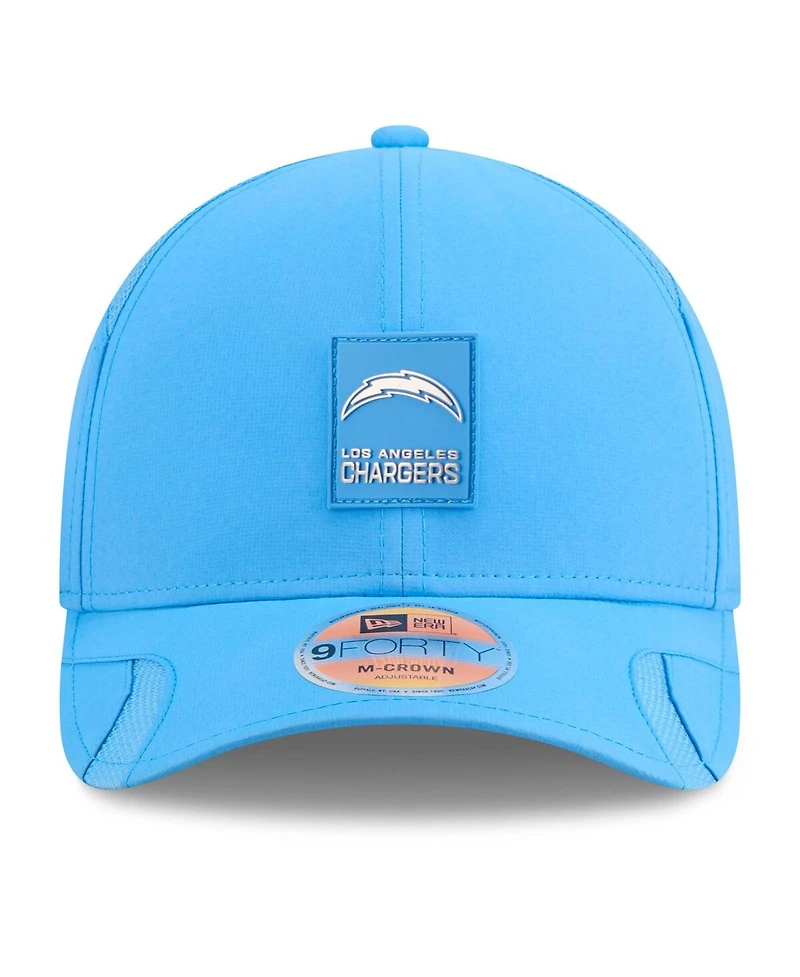 New Era Men's Powder Blue Los Angeles Chargers 2025 Sideline M-crown 9FORTY Adjustable Hat