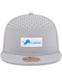 New Era Men's Gray Detroit Lions 2025 Sideline Split Panel 9FIFTY Snapback Hat