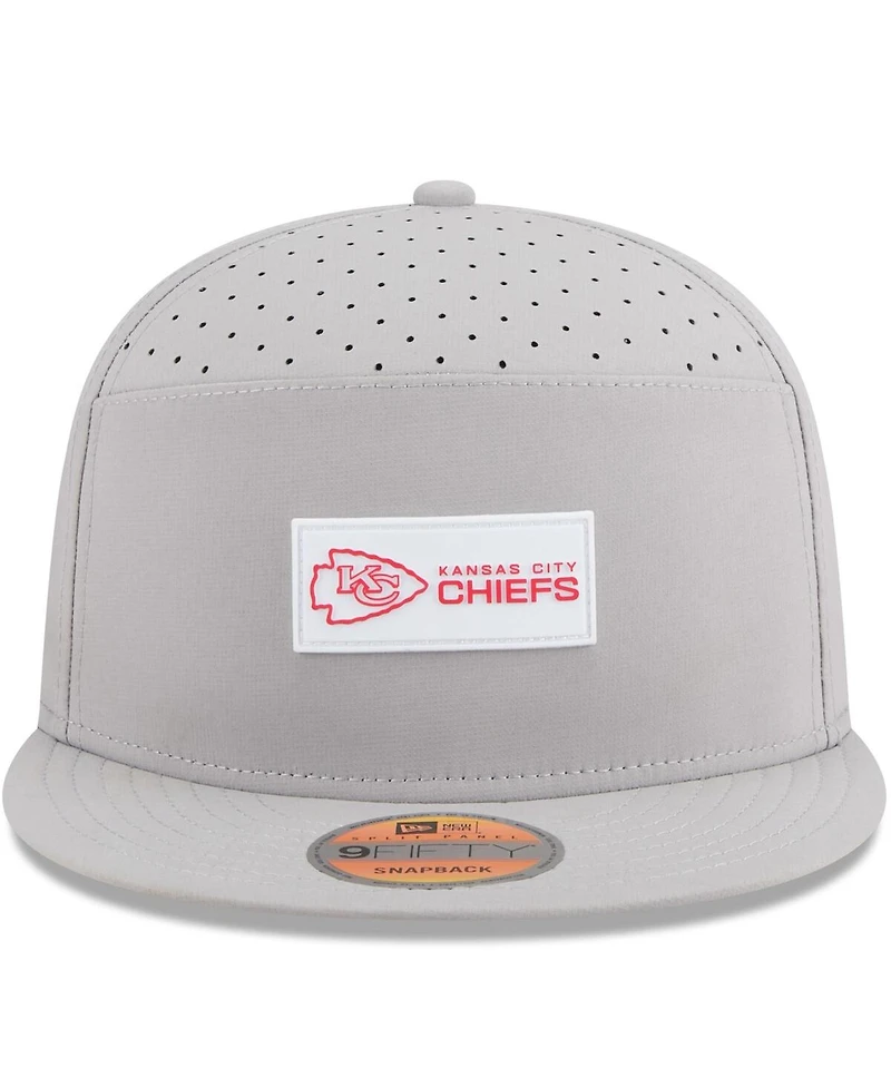 New Era Men's Kansas City Chiefs 2025 Sideline Split Panel 9FIFTY Snapback Hat