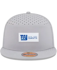 New Era Men's Gray New York Giants 2025 Sideline Split Panel 9FIFTY Snapback Hat