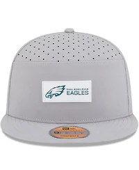 New Era Men's Gray Philadelphia Eagles 2025 Sideline Split Panel 9FIFTY Snapback Hat