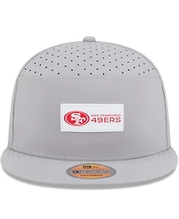 New Era Men's Gray San Francisco 49ers 2025 Sideline Split Panel 9FIFTY Snapback Hat