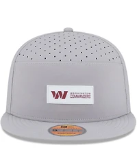 New Era Men's Gray Washington Commanders 2025 Sideline Split Panel 9FIFTY Snapback Hat