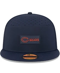 New Era Men's Navy Chicago Bears 2025 Sideline Split Panel 9FIFTY Snapback Hat