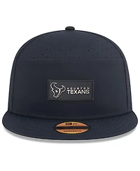 New Era Men's Navy Houston Texans 2025 Sideline Split Panel 9FIFTY Snapback Hat