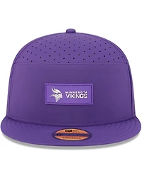 New Era Men's Purple Minnesota Vikings 2025 Sideline Split Panel 9FIFTY Snapback Hat