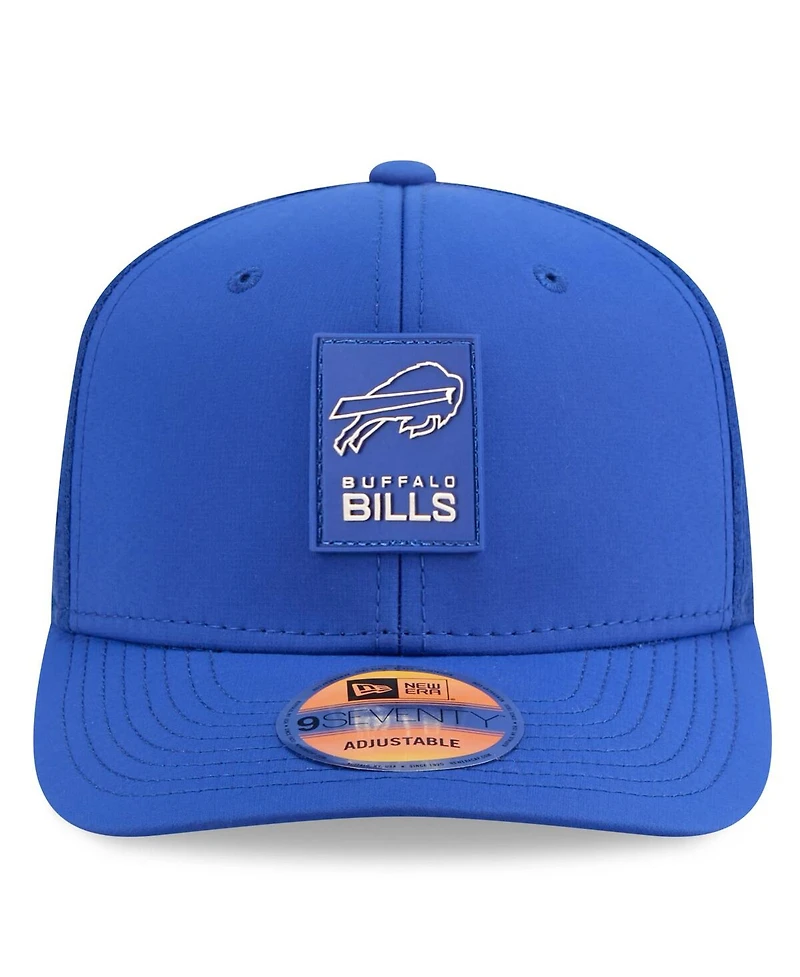 New Era Men's Royal Buffalo Bills 2025 Sideline 9SEVENTY Trucker Adjustable Hat