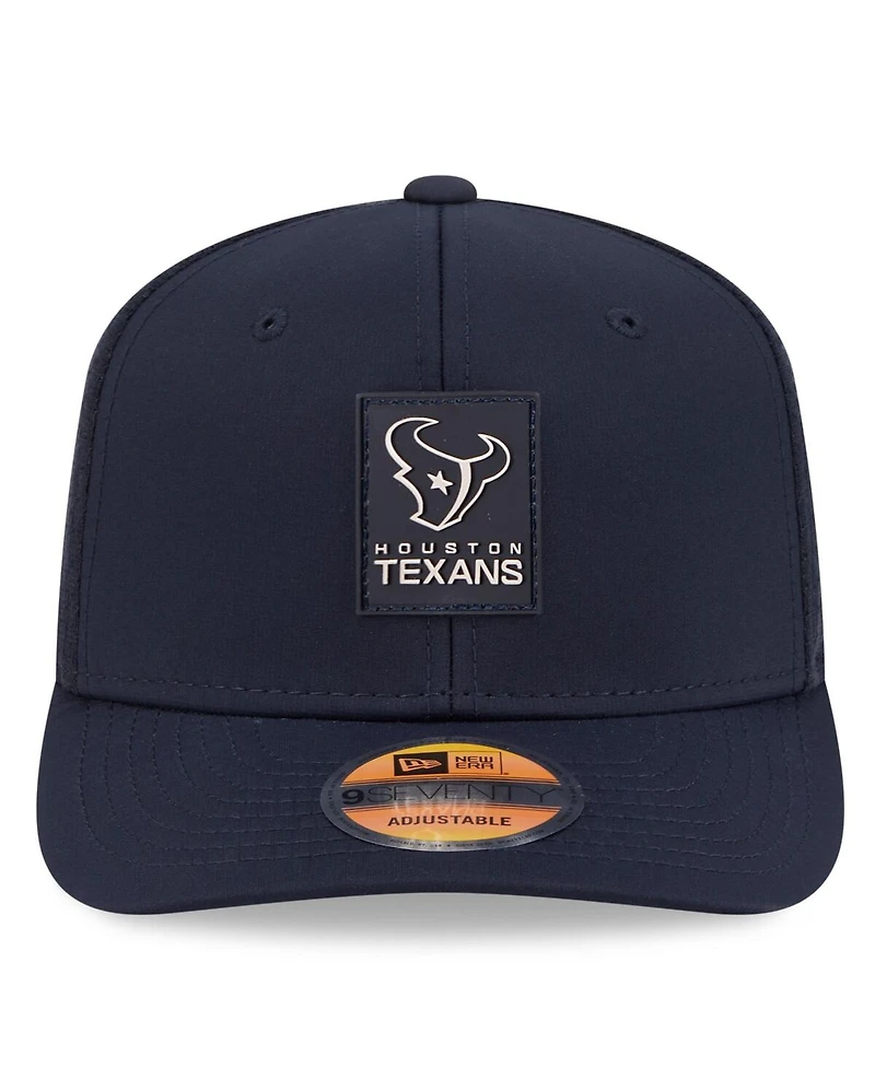 New Era Men's Navy Houston Texans 2025 Sideline 9SEVENTY Trucker Adjustable Hat