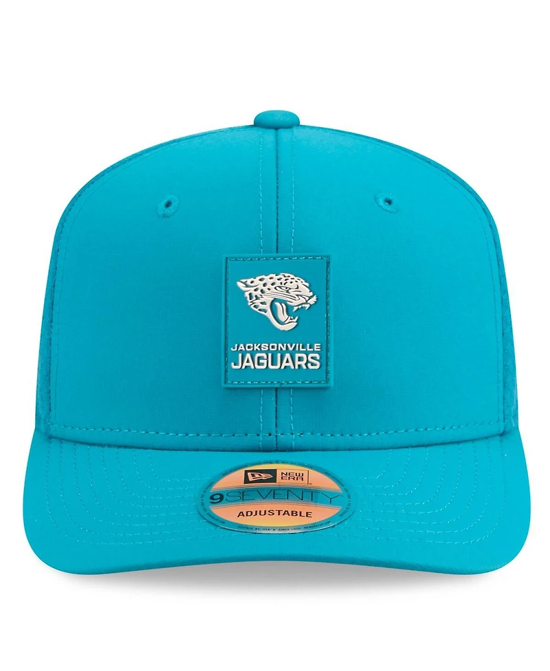 New Era Men's Teal Jacksonville Jaguars 2025 Sideline 9SEVENTY Trucker Adjustable Hat