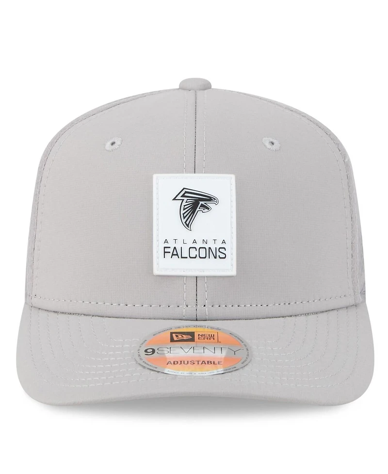 New Era Men's Gray Atlanta Falcons 2025 Sideline 9SEVENTY Adjustable Trucker Hat