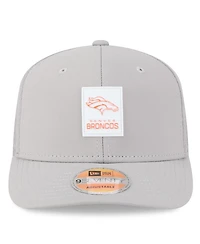 New Era Men's Gray Denver Broncos 2025 Sideline 9SEVENTY Adjustable Trucker Hat