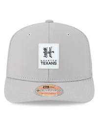 New Era Men's Gray Houston Texans 2025 Sideline H-Town 9SEVENTY Adjustable Trucker Hat