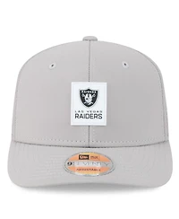 New Era Men's Gray Las Vegas Raiders 2025 Sideline 9SEVENTY Adjustable Trucker Hat
