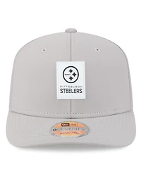 New Era Men's Gray Pittsburgh Steelers 2025 Sideline 9SEVENTY Adjustable Trucker Hat