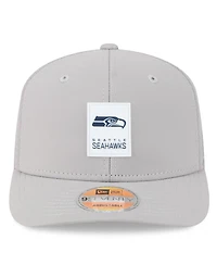 New Era Men's Gray Seattle Seahawks 2025 Sideline 9SEVENTY Adjustable Trucker Hat