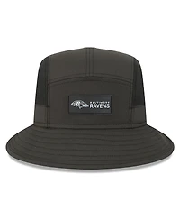 New Era Men's Black Baltimore Ravens 2025 Sideline Bucket Hat