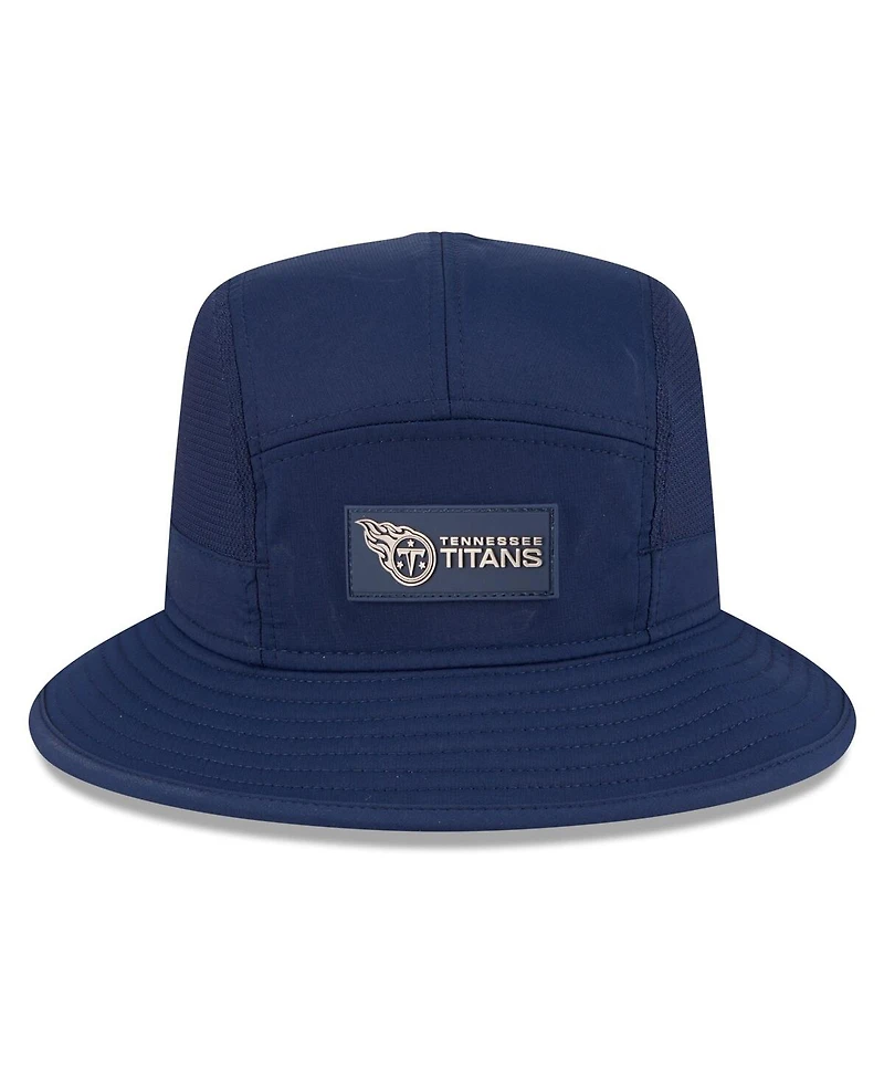New Era Men's Navy Tennessee Titans 2025 Sideline Bucket Hat