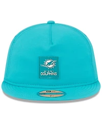 New Era Men's Aqua Miami Dolphins 2025 Sideline Retro Crown 59FIFTY Fitted Hat