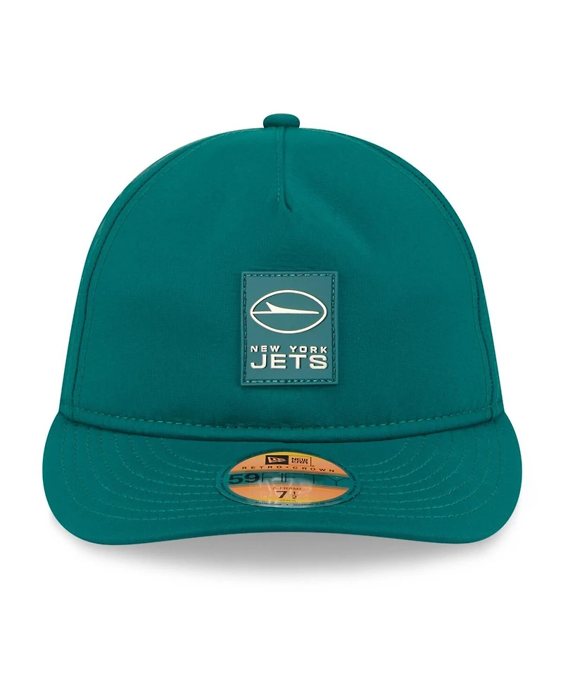 New Era Men's Green York Jets 2025 Sideline Retro Crown 59FIFTY Fitted Hat