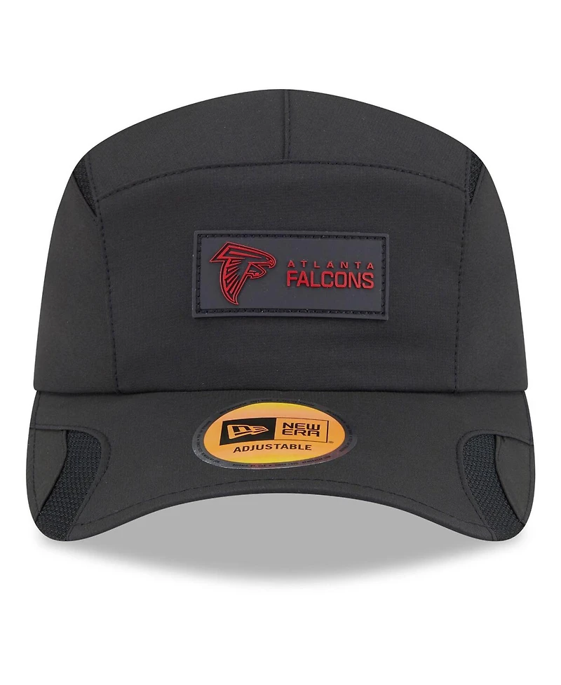 New Era Men's Black Atlanta Falcons 2025 Sideline Runner Adjustable Hat