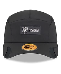 New Era Men's Black Las Vegas Raiders 2025 Sideline Runner Adjustable Hat