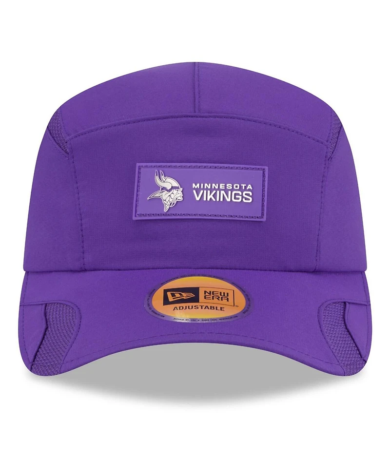 New Era Men's Purple Minnesota Vikings 2025 Sideline Runner Adjustable Hat