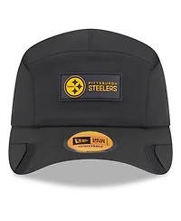 New Era Men's Black Pittsburgh Steelers 2025 Sideline Runner Adjustable Hat