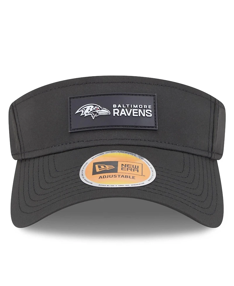 New Era Men's Black Baltimore Ravens 2025 Sideline Visor Hat